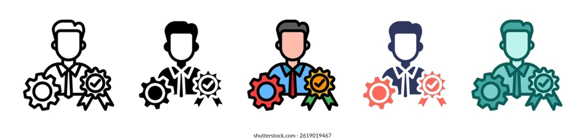 Experience Icon Multiple Vector Illustration