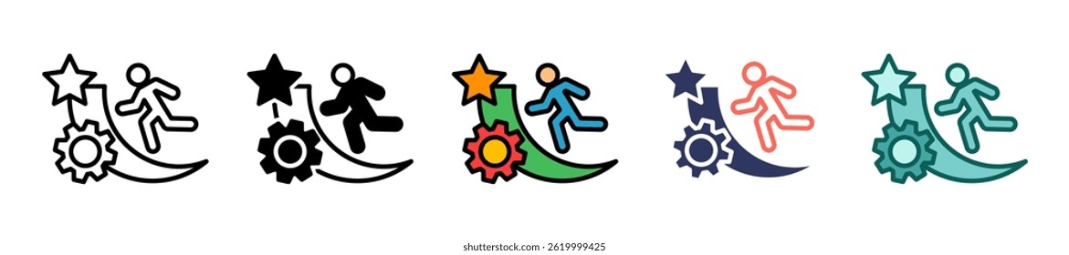Experience Icon Multiple Vector Illustration