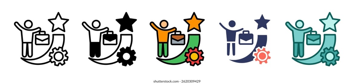 Experience Icon Multiple Vector Illustration