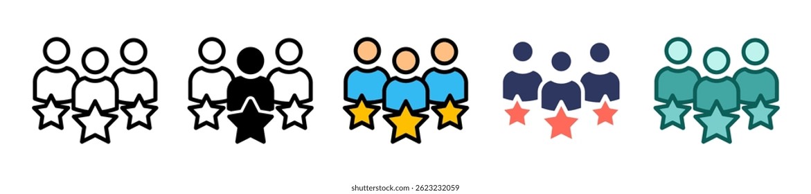 Experience Icon Multiple Vector Illustration