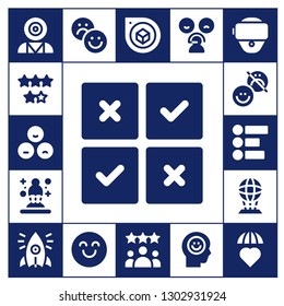  experience icon set. 17 filled experience icons.  Simple modern icons about  - Mind control, Rating, Rate, Feedback, Hologram, Happiness, Initiative, Happy, Perspective, Vr glasses
