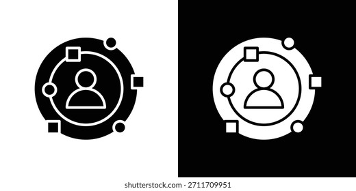Colección de conjunto de iconos de experiencia. Silueta de Vector.