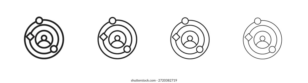 Conjunto de iconos de experiencia, Ilustración, Negro