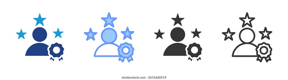 Experience icon set multiple style collection