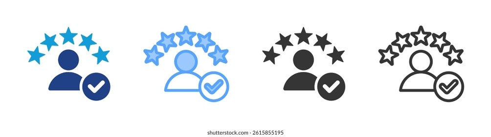 Experience icon set multiple style collection