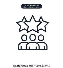 plantilla de símbolo de icono de experiencia para el logotipo de colección de diseño gráfico y web ilustración vectorial