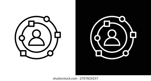 Experience icon symbol in thin line, outline and stroke style for apps