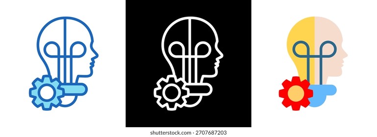 Experience Icon triplestyle Vector Illustration