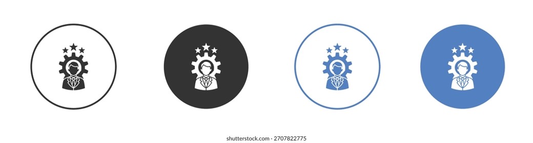 Experimente la ilustración del Arte vectorial del icono. para el concepto móvil y los Diseños web