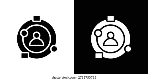 Icono de experiencia. Ilustración vectorial. Silueta en color negro