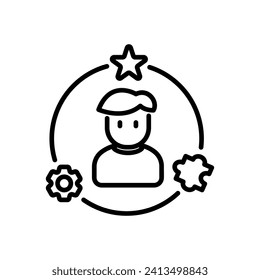 experience icon vector in line style