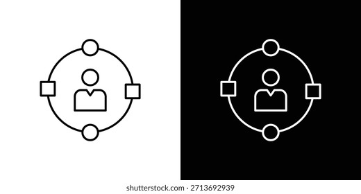 Experimente el contorno del logotipo del Vector del icono. símbolos de línea delgada