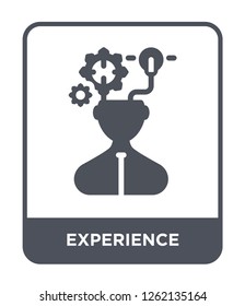 experience icon vector on white background, experience trendy filled icons from Startup stategy and success collection, experience simple element illustration
