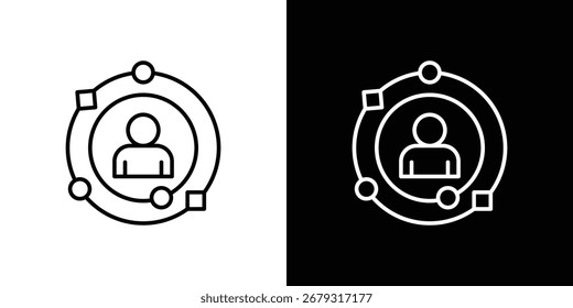 Experience icon vector symbols pack in black and white lines
