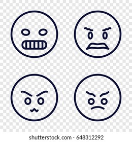 Experience icons set. set of 4 experience outline icons such as