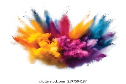 Experience the Joy of Holi with a Stunning Explosion of Vibrant Colors and Festive Spirit for Celebrations and Artistic Designs.
