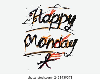 Experience the joy of a personalized touch with our hand-lettered masterpiece, where "Happy Monday" comes to life in intricate and artistic strokes. Each letter is crafted with care, adding a unique f