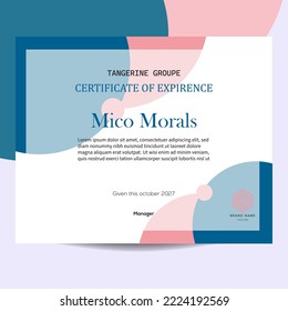 Experience letter template, editable experience letter template design vector illustration