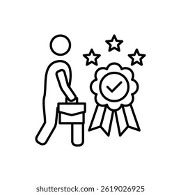 Experience Line Art Vector Icon