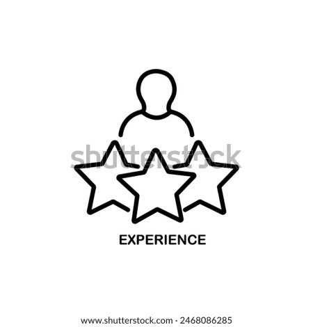 Experience line icon. linear style sign for mobile concept and web design. Outline vector icon. Symbol, logo illustration. Vector graphics