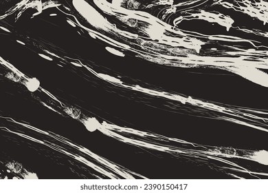 Experience the luxury of high-resolution abstract fluid art painting created with a mix of black, gray, and gold alcohol inks