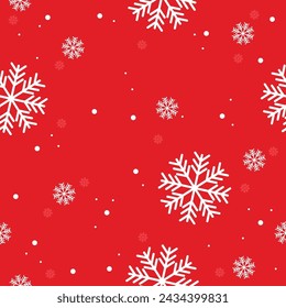 Experience the Magic of Christmas Snowfall with Red Background