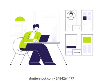 Experience maps abstract concept vector illustration. UX designer deals with experience maps, IT company office, software development business, user Journeys, user flows abstract metaphor.