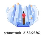 Experience Metaverse Illustration concept. Flat illustration isolated on white background
