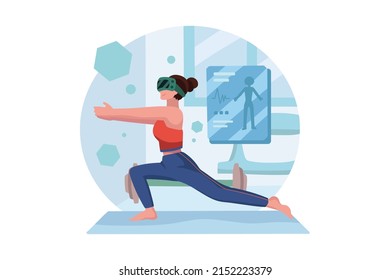 Experience Metaverse Illustration concept. Flat illustration isolated on white background