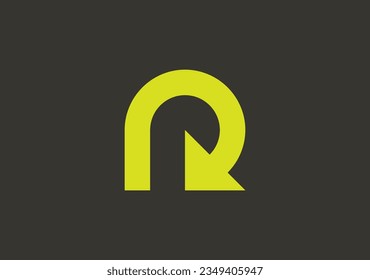 Experience minimalistic allure with our sleek letter R logo, accentuated by a dynamic re arrow symbol, representing forward momentum