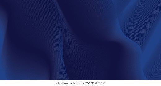 Experimente la elegancia moderna del fondo abstracto de la onda del gradiente. Sus ondas de color azul oscuro crean una atmósfera cautivadora para los Sitios web, 