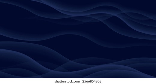 Experience the modern elegance of the abstract gradient wave background. Its dark blue waves create a captivating atmosphere for websites, social media, advertising, and presentations