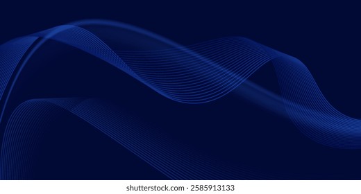 Experience the modern elegance of the abstract gradient wave background. Its dark blue waves create a captivating atmosphere for websites, social media, advertising, and presentations