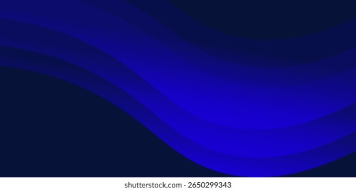 Experience the modern elegance of the abstract gradient wave background. Its dark blue waves create a captivating atmosphere for websites, social media, advertising, and presentations. Eps10