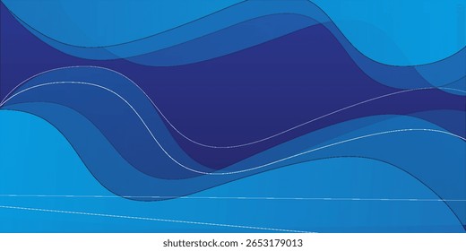 Experimente a elegância moderna do fundo abstrato da onda de gradiente. Suas ondas azul-escuras criam uma atmosfera cativante para sites, mídias sociais, publicidade e apresentações