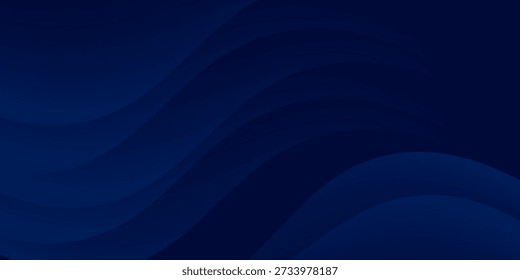 Experience the modern elegance of the abstract gradient wave background. Its dark blue waves create a captivating atmosphere for websites, social media.
