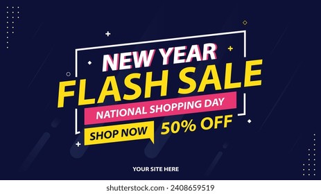 "Experience our dynamic New Year Flash Sale banner! Delve into swift savings, instant deals, and exclusive offers designed to kick off your year with a burst of excitement and unbeatable discounts.''