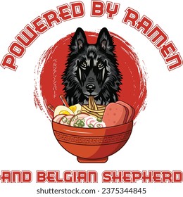 Experience our 'Ramen Sushi Belgian Shepherd Dog Design' - where fashion meets taste! This design can seamlessly integrate into your daily life. svg