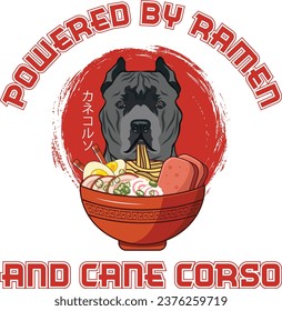 Experience our 'Ramen Sushi Cane Corso Dog T-shirt Design' - where fashion meets taste! This design can seamlessly integrate into your daily life.