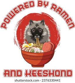 Experience our 'Ramen Sushi Keeshond Dog T-shirt Design' - where fashion meets taste! This design can seamlessly integrate into your daily life.