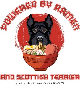 Experience our 'Ramen Sushi Scottish Terrier Dog T-shirt Design' - where fashion meets taste! This design can seamlessly integrate into your daily life.