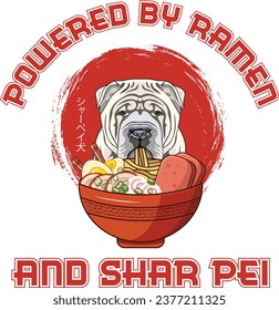 Experience our 'Ramen Sushi Shar Pei Dog T-shirt Design' - where fashion meets taste! This design can seamlessly integrate into your daily life. svg