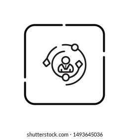 Experience outline icon. isolated line vector illustration from startup collection. editable thin stroke experience icon on white background