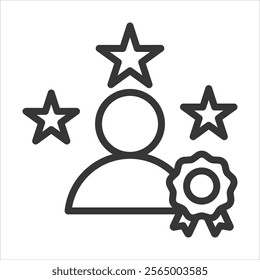 Experience Outline Icon Vector Illustration
