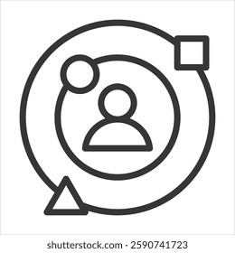 Experience Outline Icon Vector Illustration