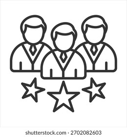 Experience Outline Icon Vector Illustration