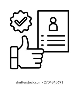 Ilustración vectorial de iconos de contorno de experiencia