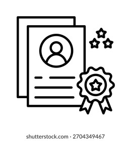 Ilustración vectorial de iconos de contorno de experiencia