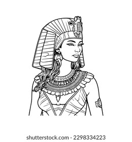 Experimente el poder de los faraones con nuestra impresionante ilustración del cuerpo superior Cleopatra. Esta obra de arte regresiva es apta para una reina