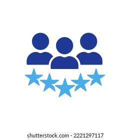 Experience Qualification Team Color Icon. Satisfaction User Customer Service Review Silhouette Pictogram. Good Quality Happy Client High Quality Icon. Isolated Vector Illustration.